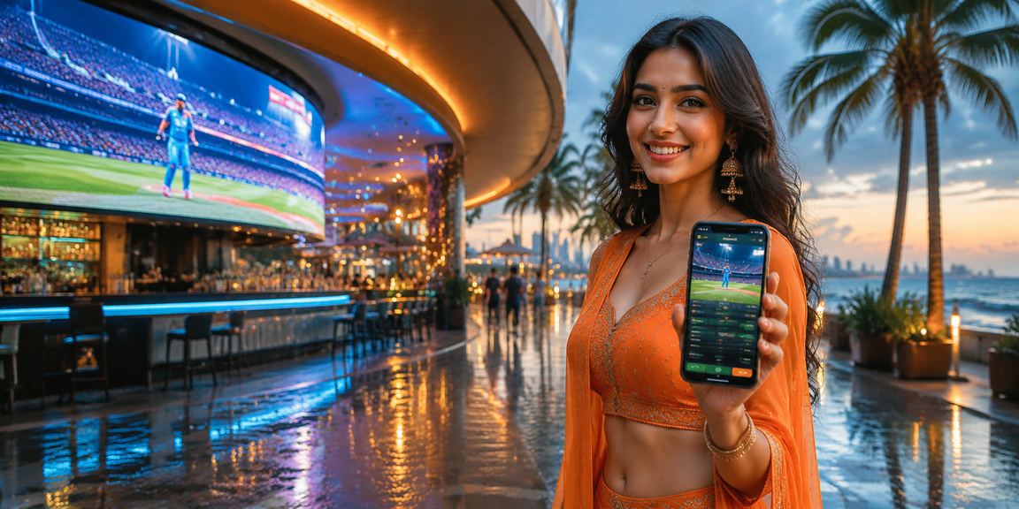 Neon-lit cricket betting scene showcasing India’s top cricket tournaments